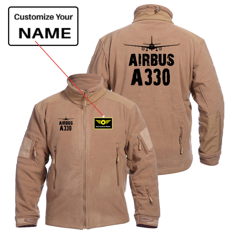 Airbus A330 & Plane Designed Fleece Military Jackets (Customizable)