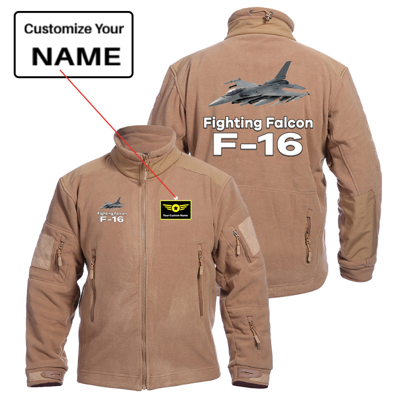 The Fighting Falcon F16 Designed Fleece Military Jackets (Customizable)