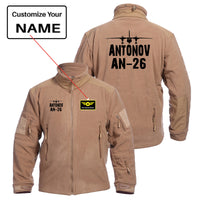 Thumbnail for Antonov AN-26 & Plane Designed Fleece Military Jackets (Customizable)