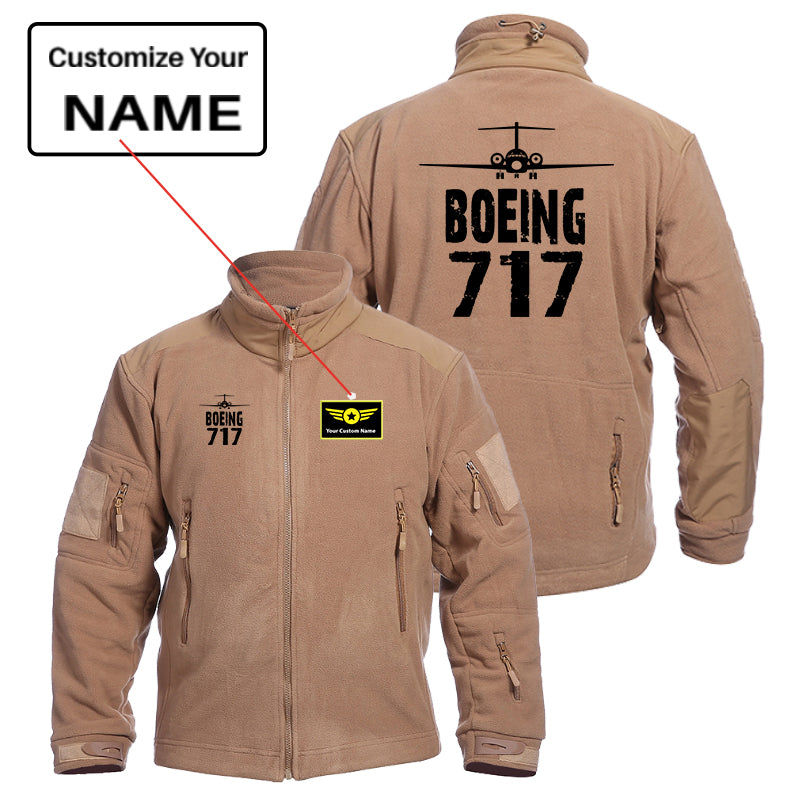 Boeing 717 & Plane Designed Fleece Military Jackets (Customizable)