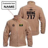 Thumbnail for Boeing 717 & Plane Designed Fleece Military Jackets (Customizable)