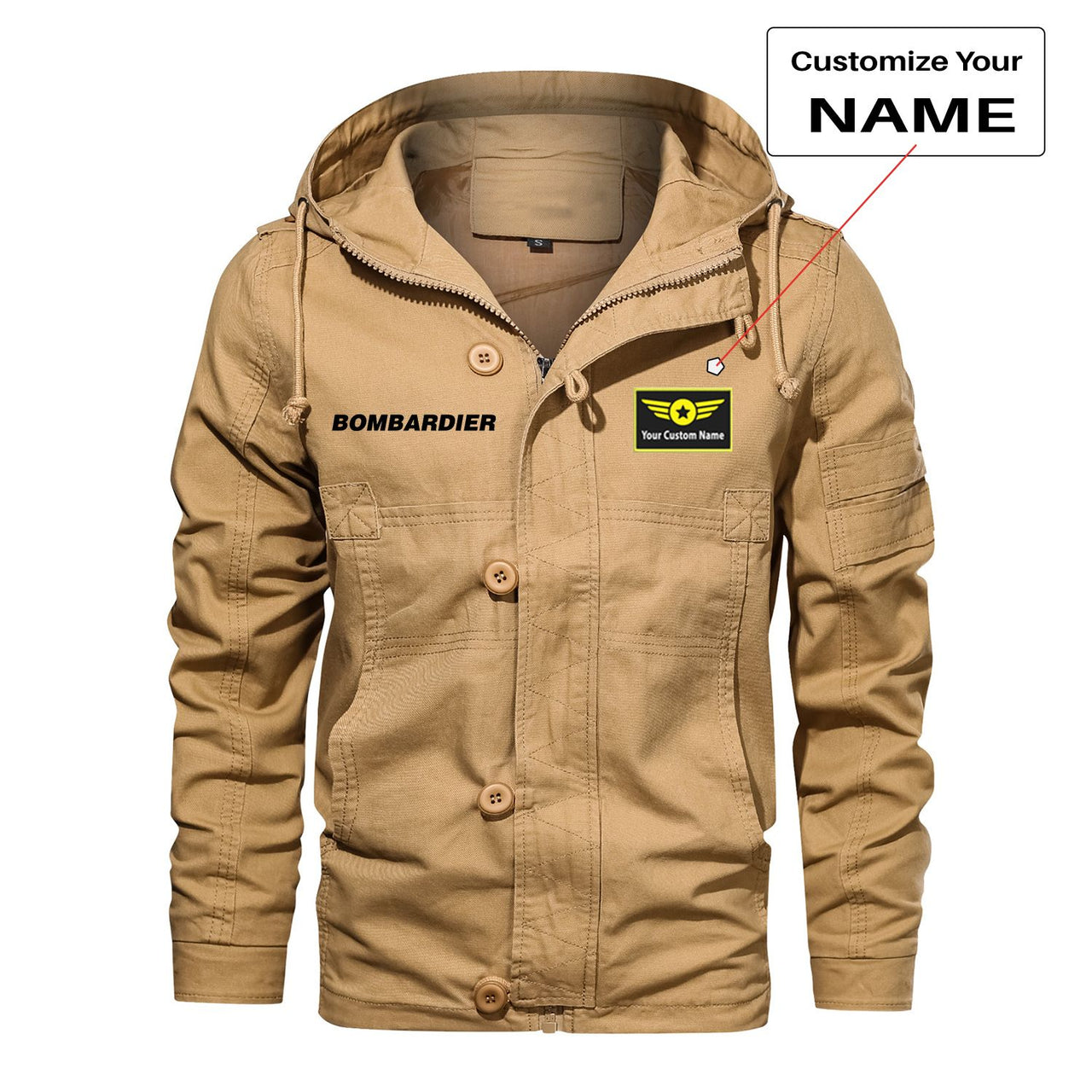Bombardier & Text Designed Cotton Jackets