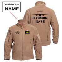 Thumbnail for ILyushin IL-76 & Plane Designed Fleece Military Jackets (Customizable)