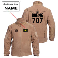 Thumbnail for Boeing 707 & Plane Designed Fleece Military Jackets (Customizable)