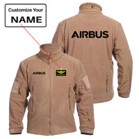 Thumbnail for Airbus & Text Designed Fleece Military Jackets (Customizable)