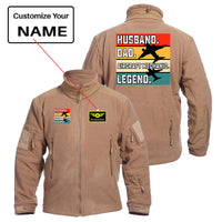 Thumbnail for Husband & Dad & Aircraft Mechanic & Legend Designed Fleece Military Jackets (Customizable)