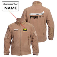 Thumbnail for The McDonnell Douglas MD-11 Designed Fleece Military Jackets (Customizable)