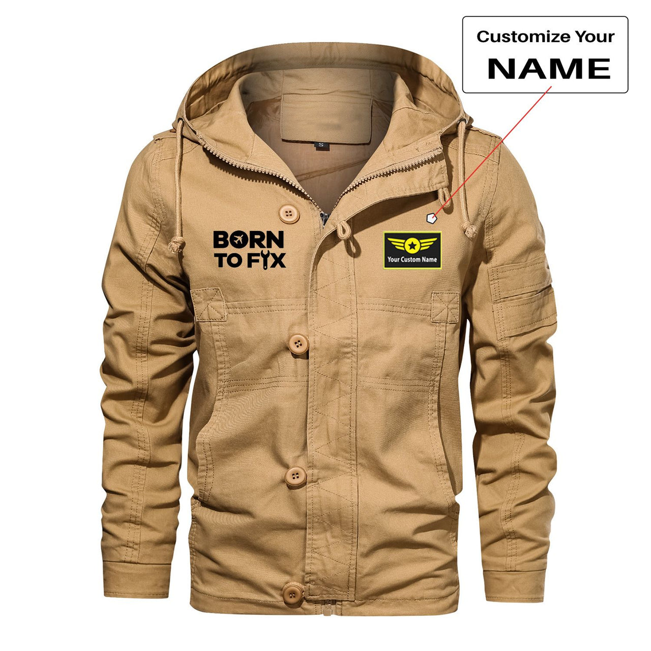 Born To Fix Airplanes Designed Cotton Jackets
