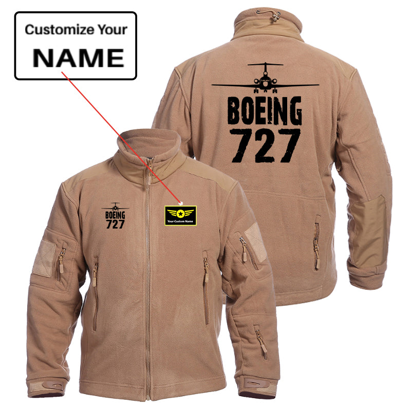 Boeing 727 & Plane Designed Fleece Military Jackets (Customizable)