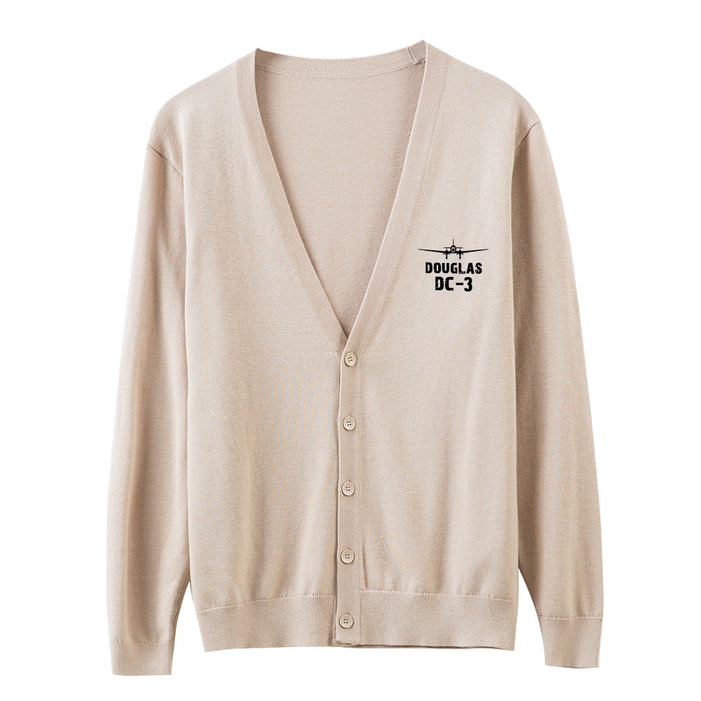 Douglas DC-3 & Plane Designed Cardigan Sweaters