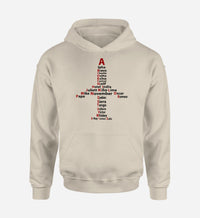 Thumbnail for Airplane Shape Aviation Alphabet Designed Hoodies