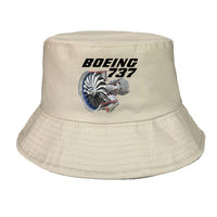 Thumbnail for Boeing 737+Text & CFM LEAP-1 Engine Designed Summer & Stylish Hats