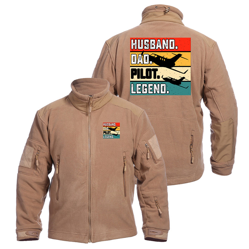 Husband & Dad & Pilot & Legend Designed Fleece Military Jackets (Customizable)