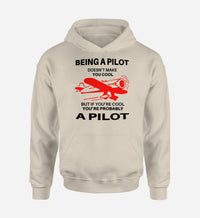Thumbnail for If You're Cool You're Probably a Pilot Designed Hoodies