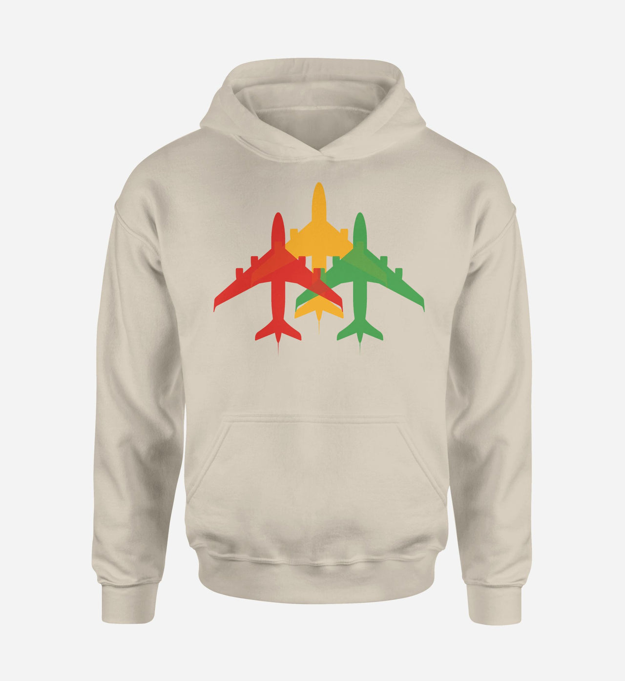 Colourful 3 Airplanes Designed Hoodies