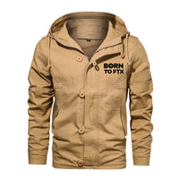 Thumbnail for Born To Fix Airplanes Designed Cotton Jackets