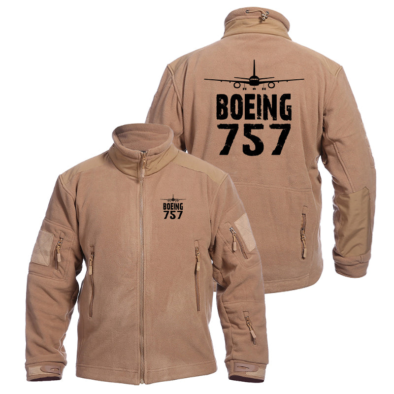 Boeing 757 & Plane Designed Fleece Military Jackets (Customizable)