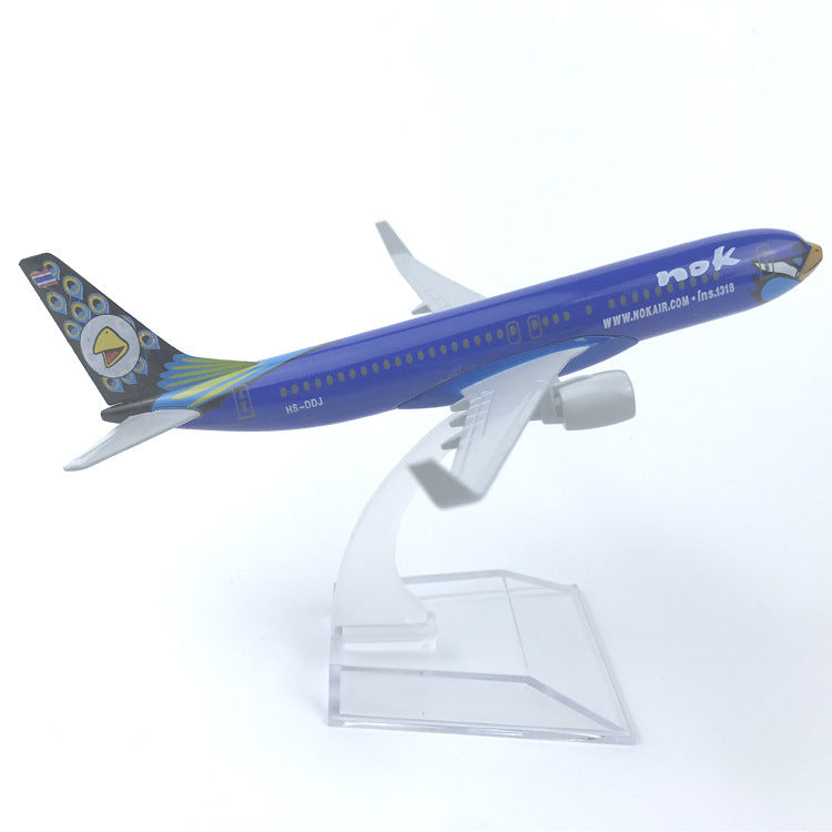 King of Thailand Air Bird (Blue Nok) Boeing 737 Airplane Model (16CM)