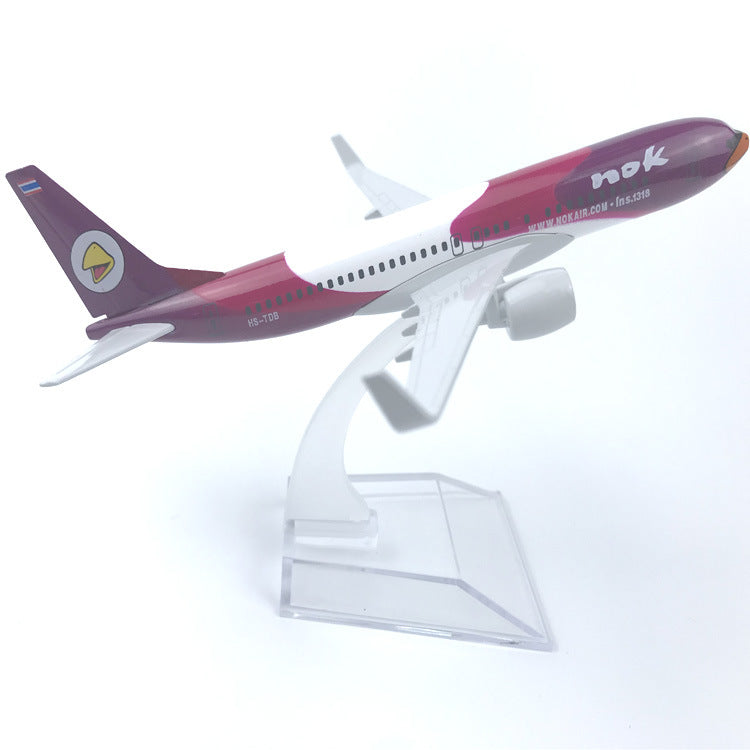 King of Thailand Air Bird (Purple Nok) Boeing 737 Airplane Model (16CM)