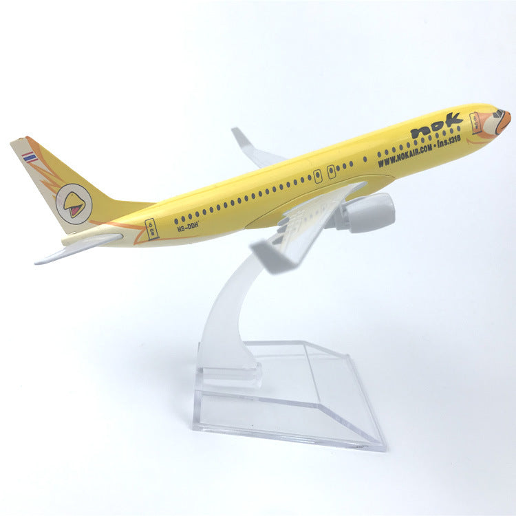 King of Thailand Air Bird (Yellow Nok) Boeing 737 Airplane Model (16CM)
