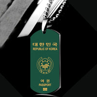 Thumbnail for Korean Passport Designed Metal Necklaces