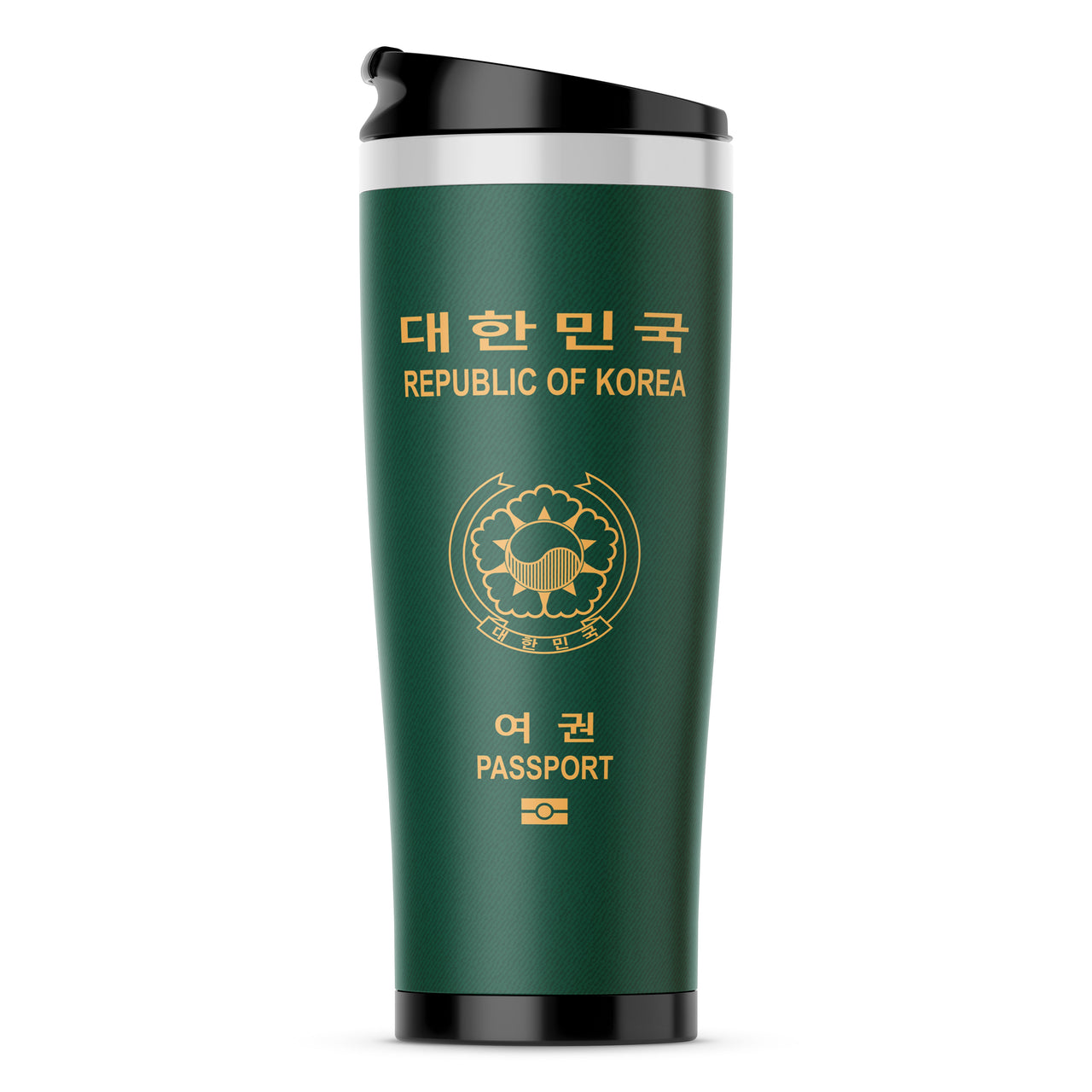 Korean Passport Designed Stainless Steel Travel Mugs