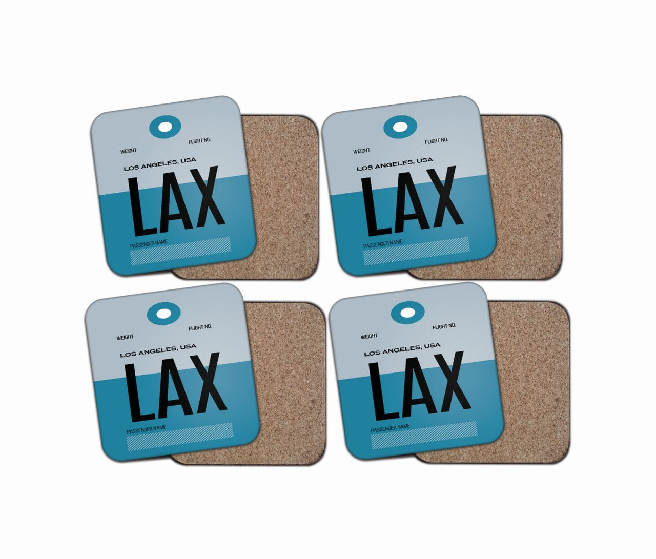 LAX - Los Angles Airport Tag Designed Coasters