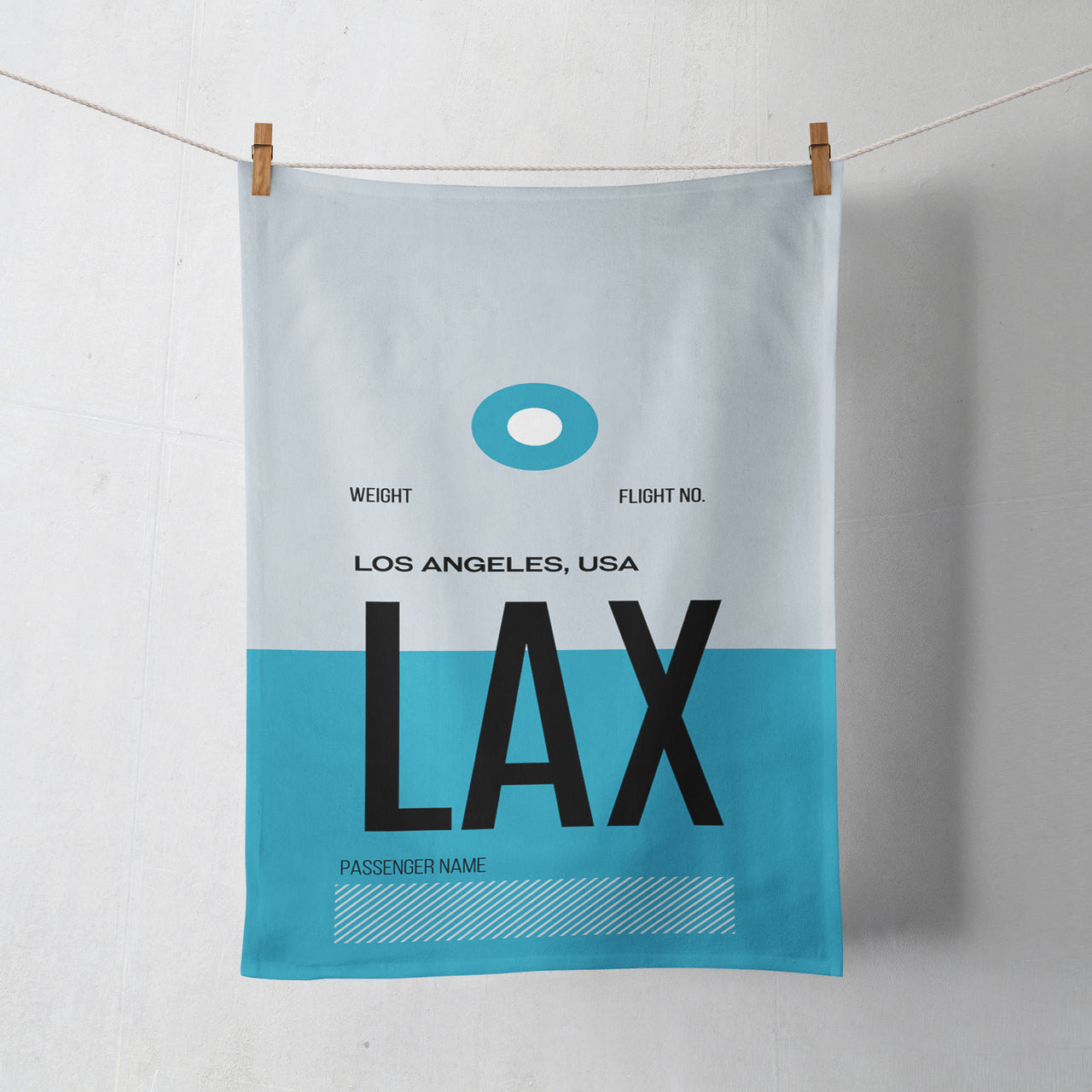 LAX - Los Angles Airport Tag Designed Towels