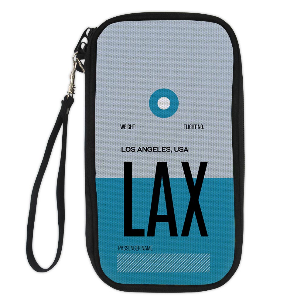 LAX - Los Angles Airport Tag Designed Travel Cases & Wallets
