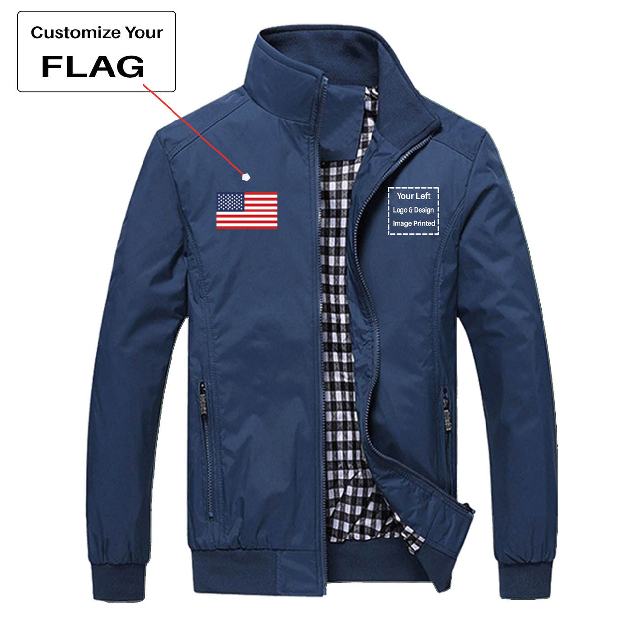 Custom FLAG & DESIGN/LOGO Designed Stylish Jackets