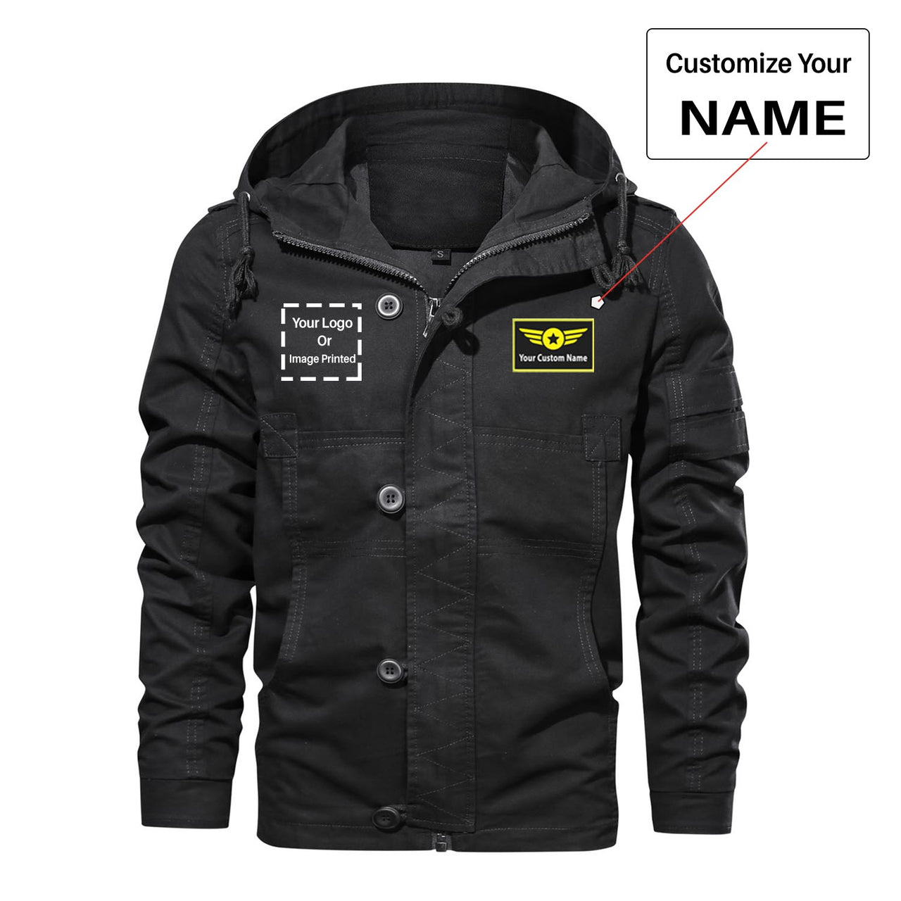 Custom Name & LOGO Designed Cotton Jackets