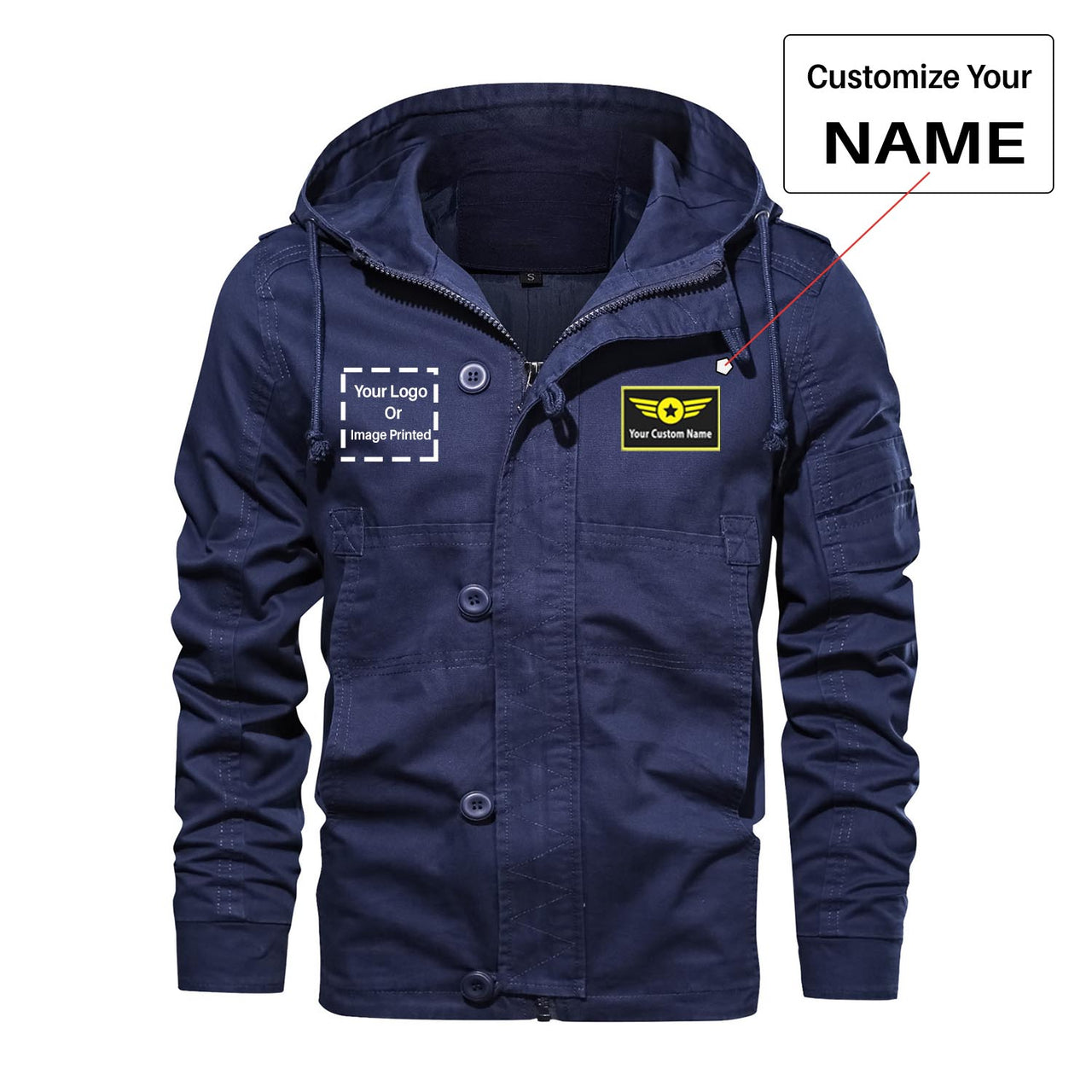 Custom Name & LOGO Designed Cotton Jackets