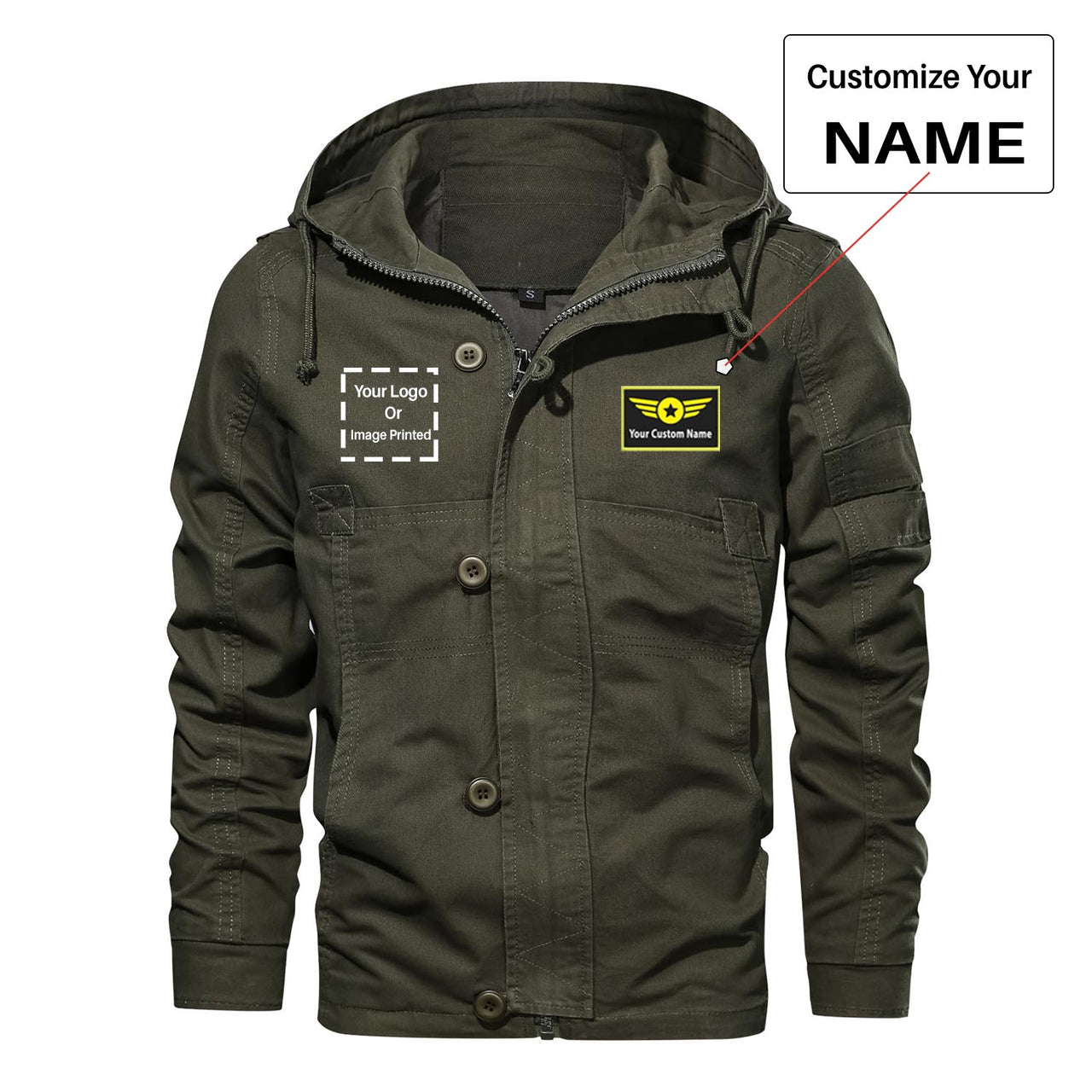 Custom Name & LOGO Designed Cotton Jackets