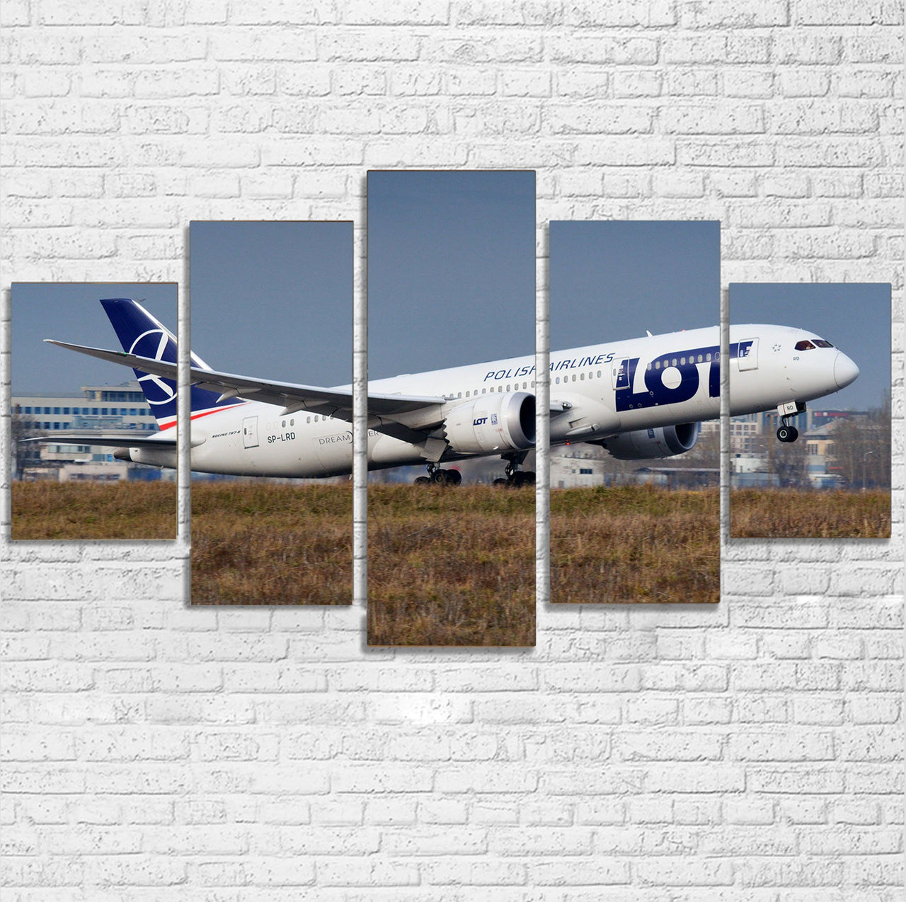 LOT Polish Airlines Boeing 787 Printed Multiple Canvas Poster Aviation Shop 