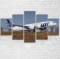 Thumbnail for LOT Polish Airlines Boeing 787 Printed Multiple Canvas Poster Aviation Shop 