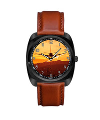 Thumbnail for Landing Aircraft During Sunset Designed Luxury Watches