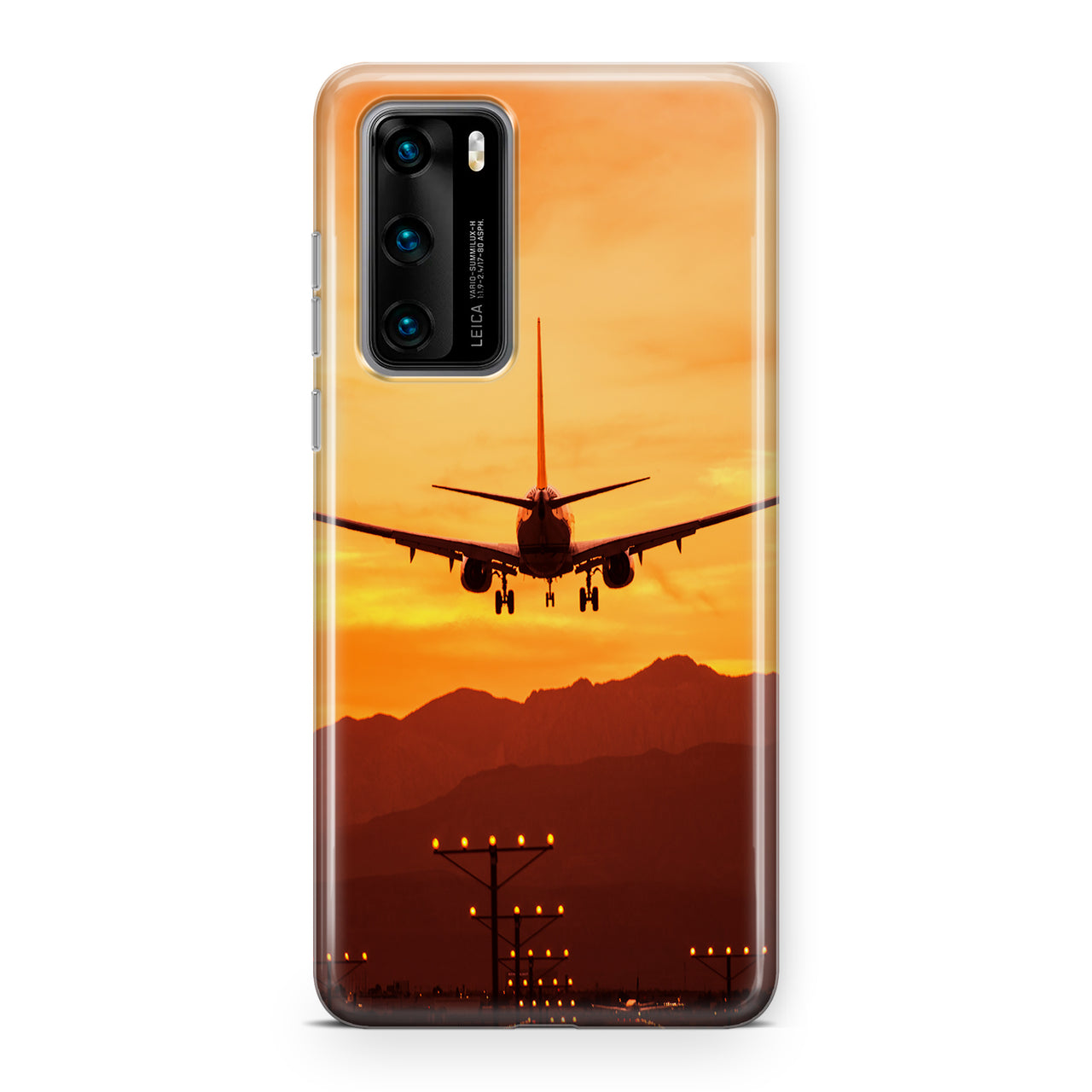 Landing Aircraft During Sunset Designed Huawei Cases
