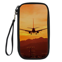 Thumbnail for Landing Aircraft During Sunset Designed Travel Cases & Wallets
