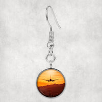 Thumbnail for Landing Aircraft During Sunset Designed Earrings
