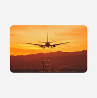 Thumbnail for Landing Aircraft During Sunset Designed Bath Mats