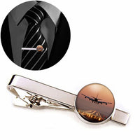 Thumbnail for Landing Boeing 747 During Sunset Designed Tie Clips