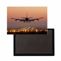 Thumbnail for Landing Boeing 747 During Sunset Designed Magnets