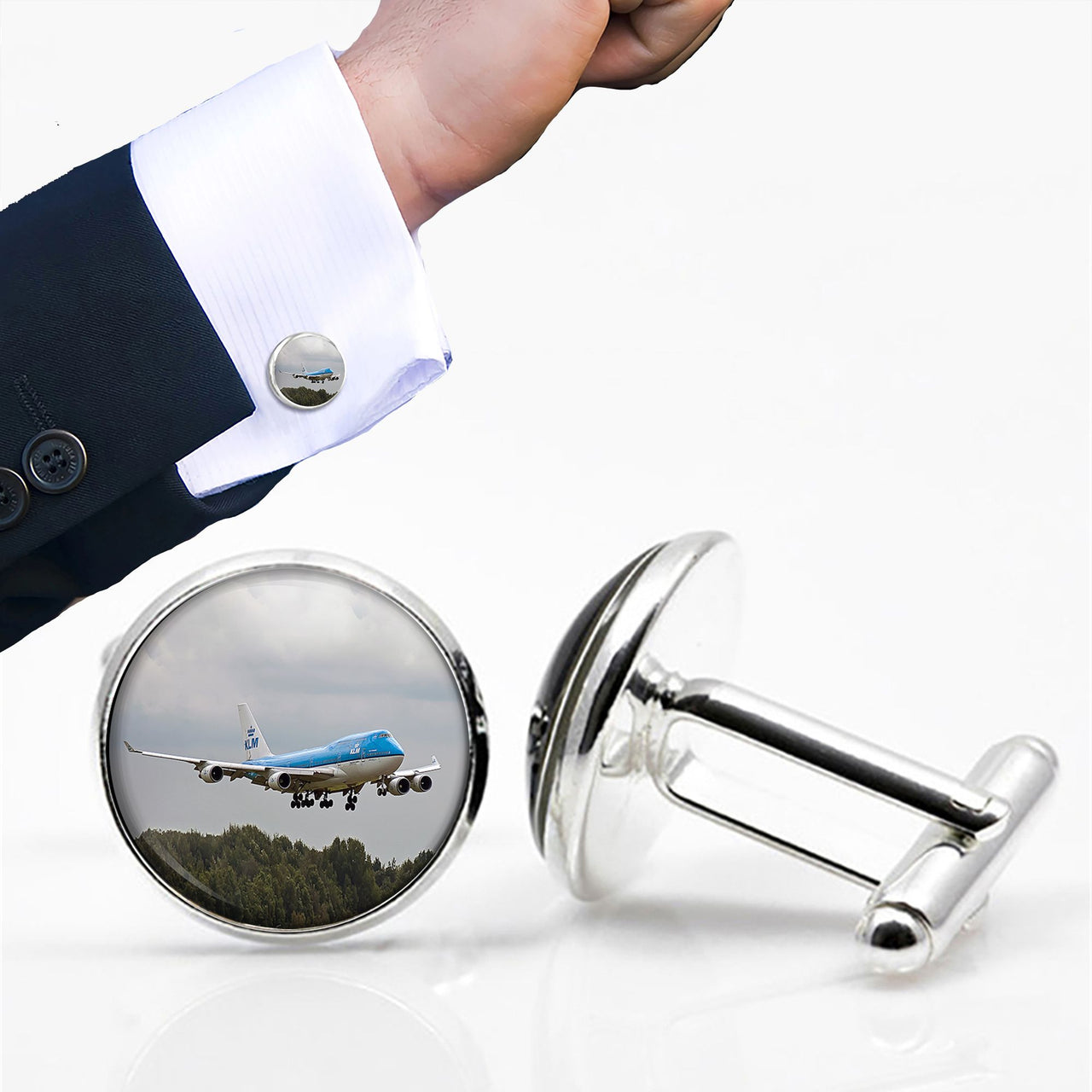 Landing KLM's Boeing 747 Designed Cuff Links