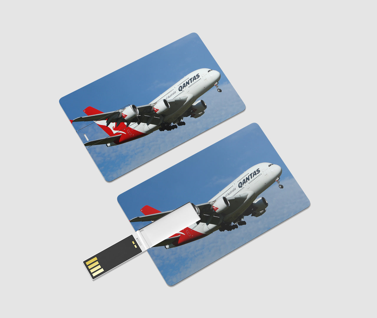 Landing Qantas A380 Designed USB Cards
