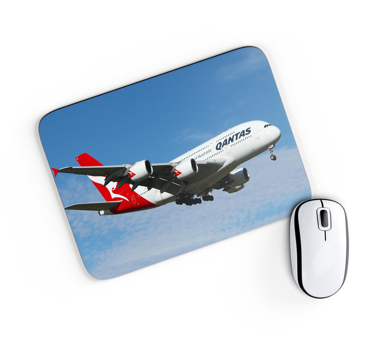 Landing Qantas A380 Designed Mouse Pads