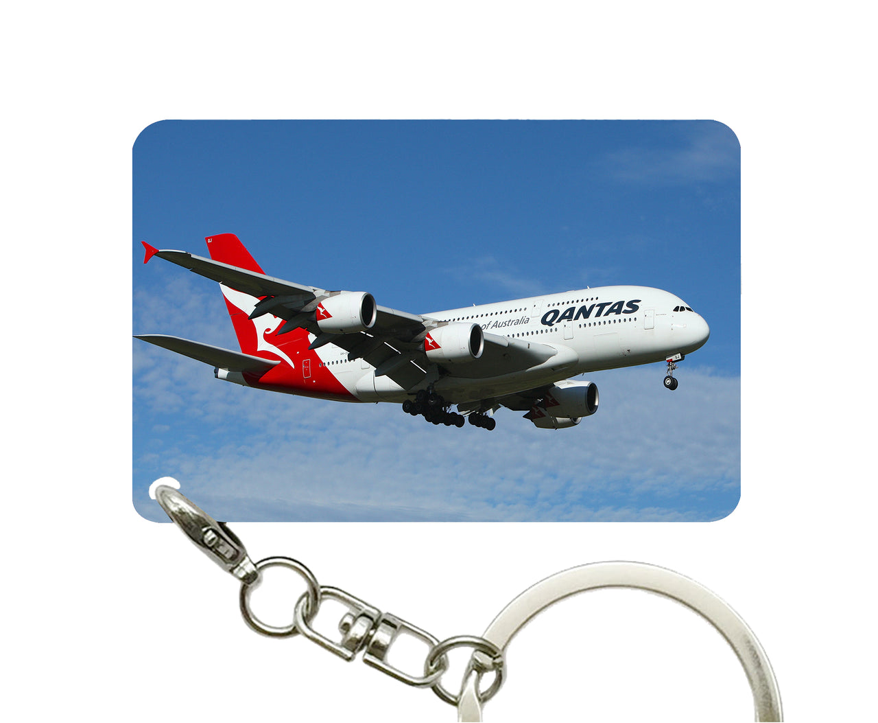 Landing Qantas A380 Designed Key Chains