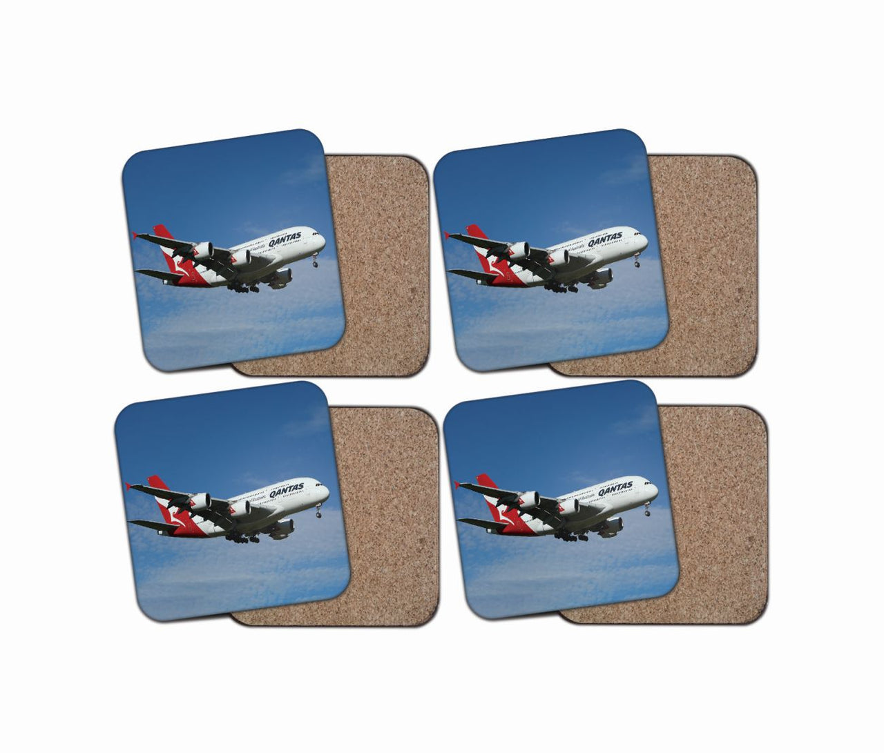 Landing Qantas A380 Designed Coasters