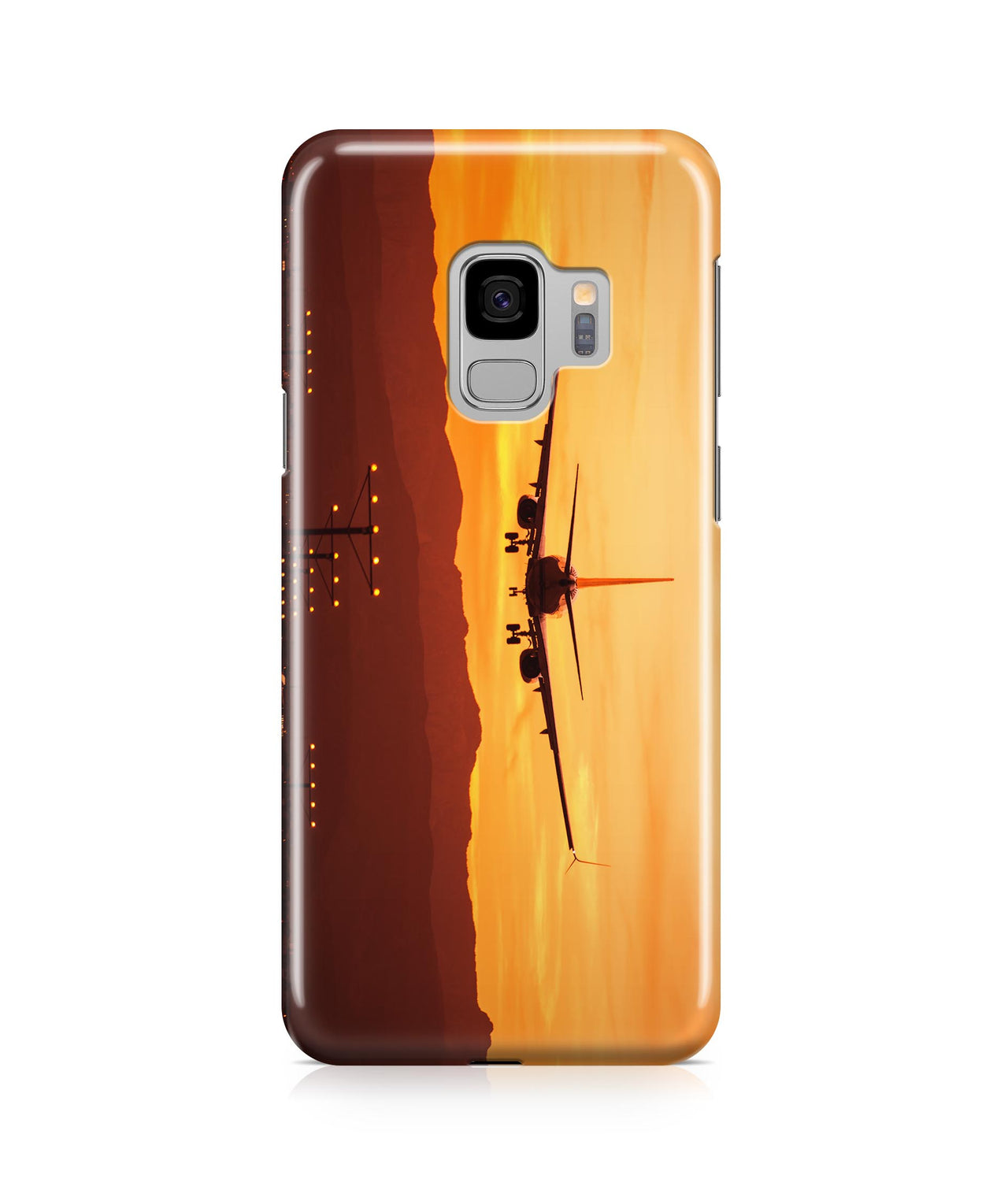 Landing Aircraft During Sunset Printed Samsung J Cases