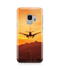 Landing Aircraft During Sunset Printed Samsung J Cases