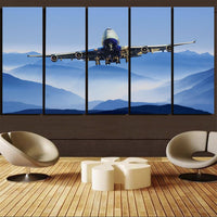 Thumbnail for Landing Boeing 747 From Front Printed Canvas Prints (5 Pieces) Aviation Shop 